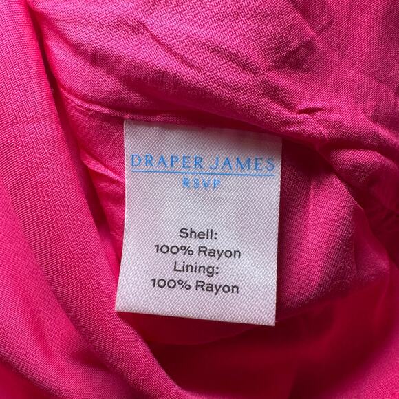 Draper James RSVP Mini Dress Pink Blue Floral V-neck tie waist Size Small - Picture 4 of 4